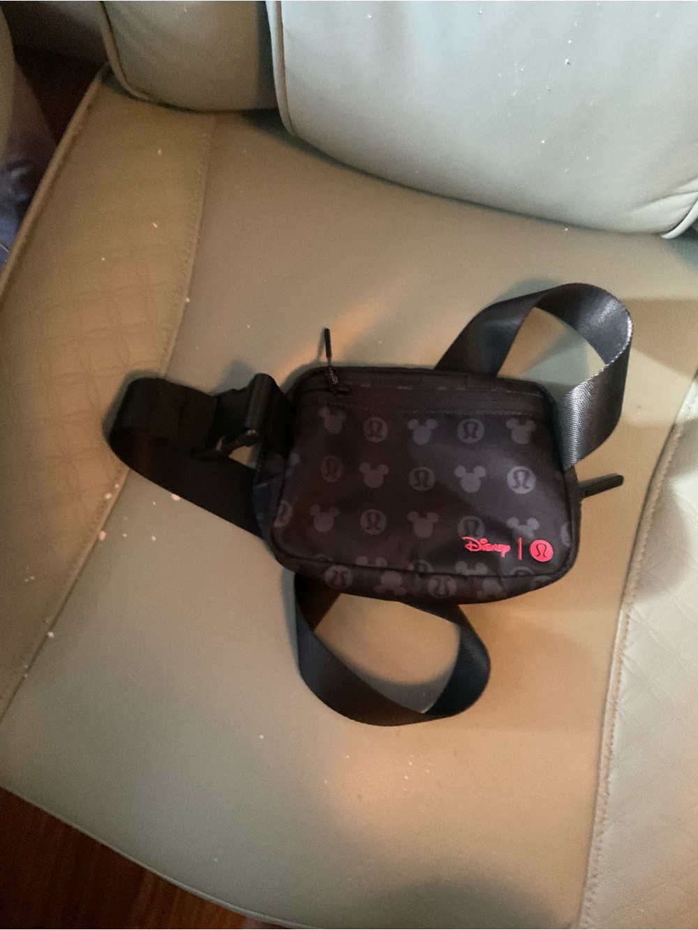 lululemon athletica Black Mickey Pattern Belt Bag